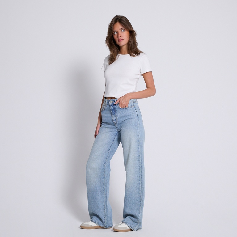 High waist wide jeans "Boulevard" Light used